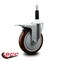 Service Caster 5'' Maroon Poly Swivel 7/8'' Expanding Stem Caster Total Lock Brake SCC-EXTTL20S514-PPUB-MRN-78 - alternate 4